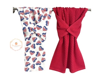 Patriotic kitchen towel, stay put towel, red white and blue towels, fourth of july kitchen towel, oven/stove handle towel, USA dish towel