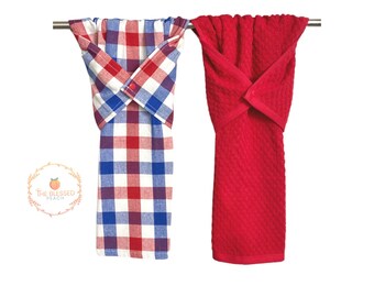 Patriotic kitchen towel, stay put towel, red white and blue towels, fourth of july kitchen towel, oven/stove handle towel, USA dish towel