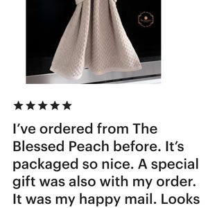 Tan hanging hand towel, stay put dish towel, beige dish towel, oven/stove handle towel, towel that stays in place, solid brown kitchen towel image 5