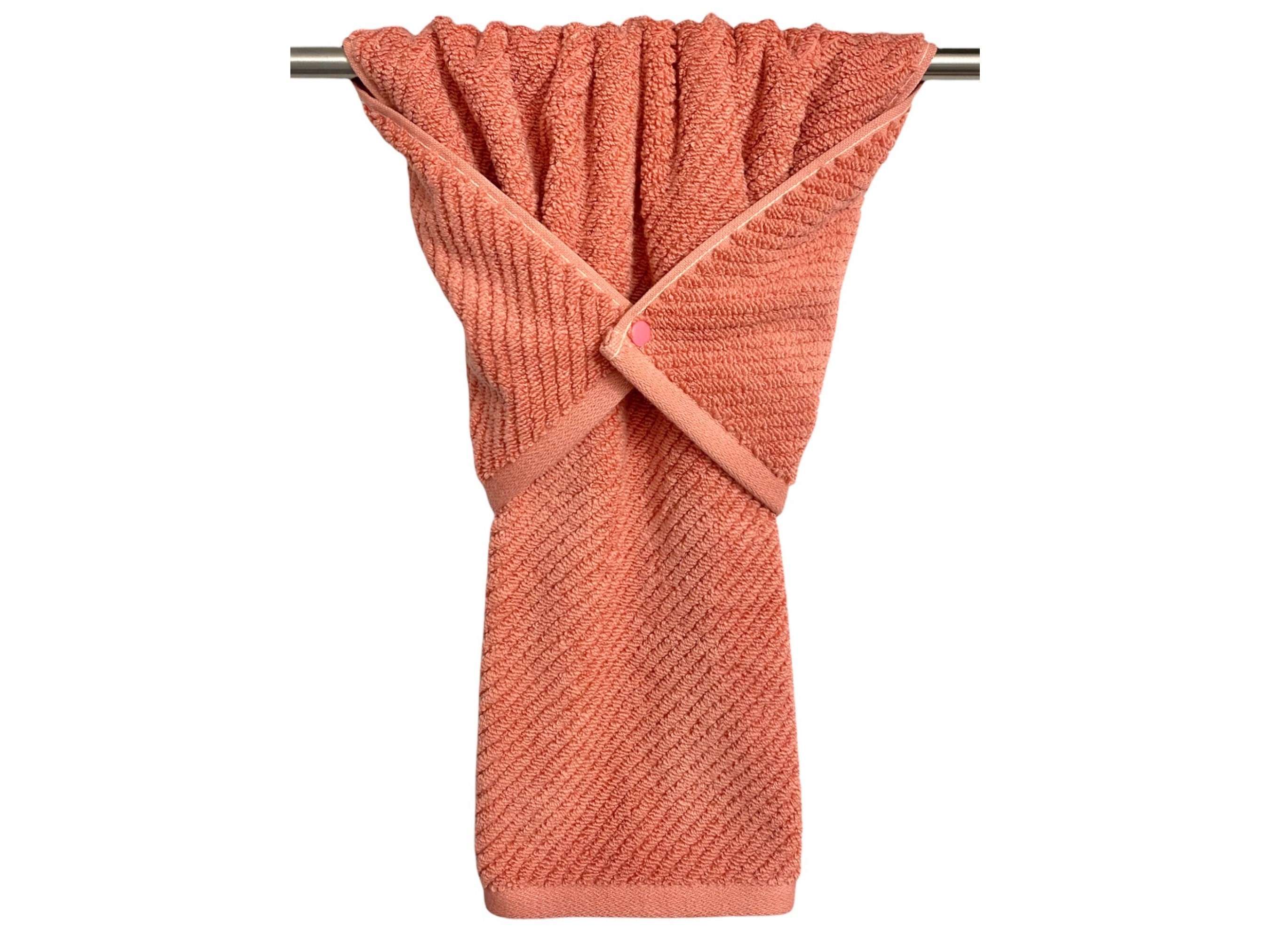 Coral Hand Towel Stay Put Towel Hand Drying Towel Bathroom Etsy
