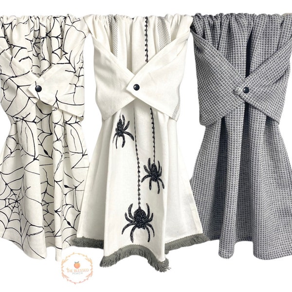 Toalla de cocina para Halloween, toalla de estancia, toalla de asa de horno / estufa, toalla de secado de platos, toalla de té de Halloween, toalla de mano de Halloween