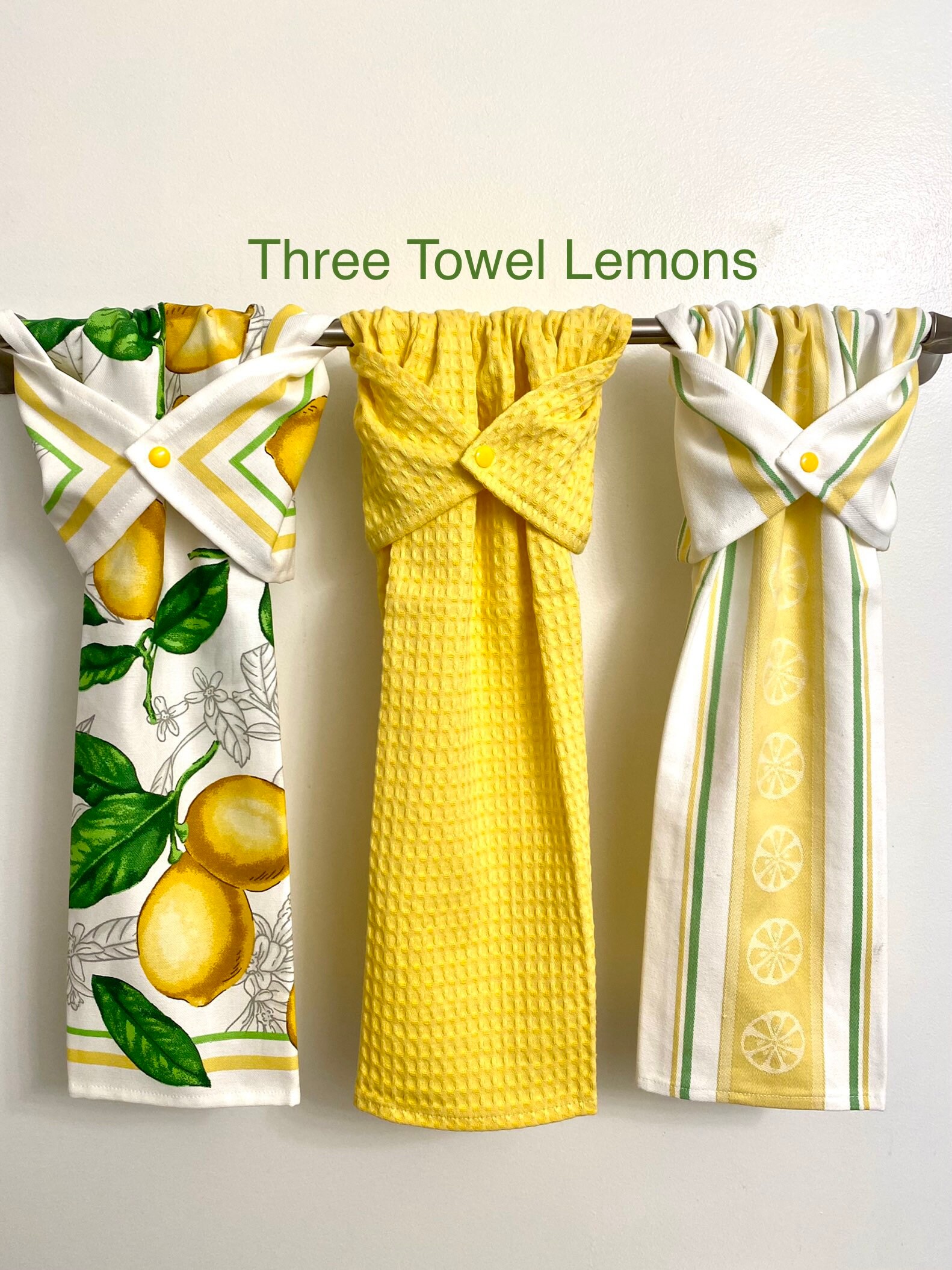 Lemons hanging hand towel kitchen decor kitchen towels Etsy