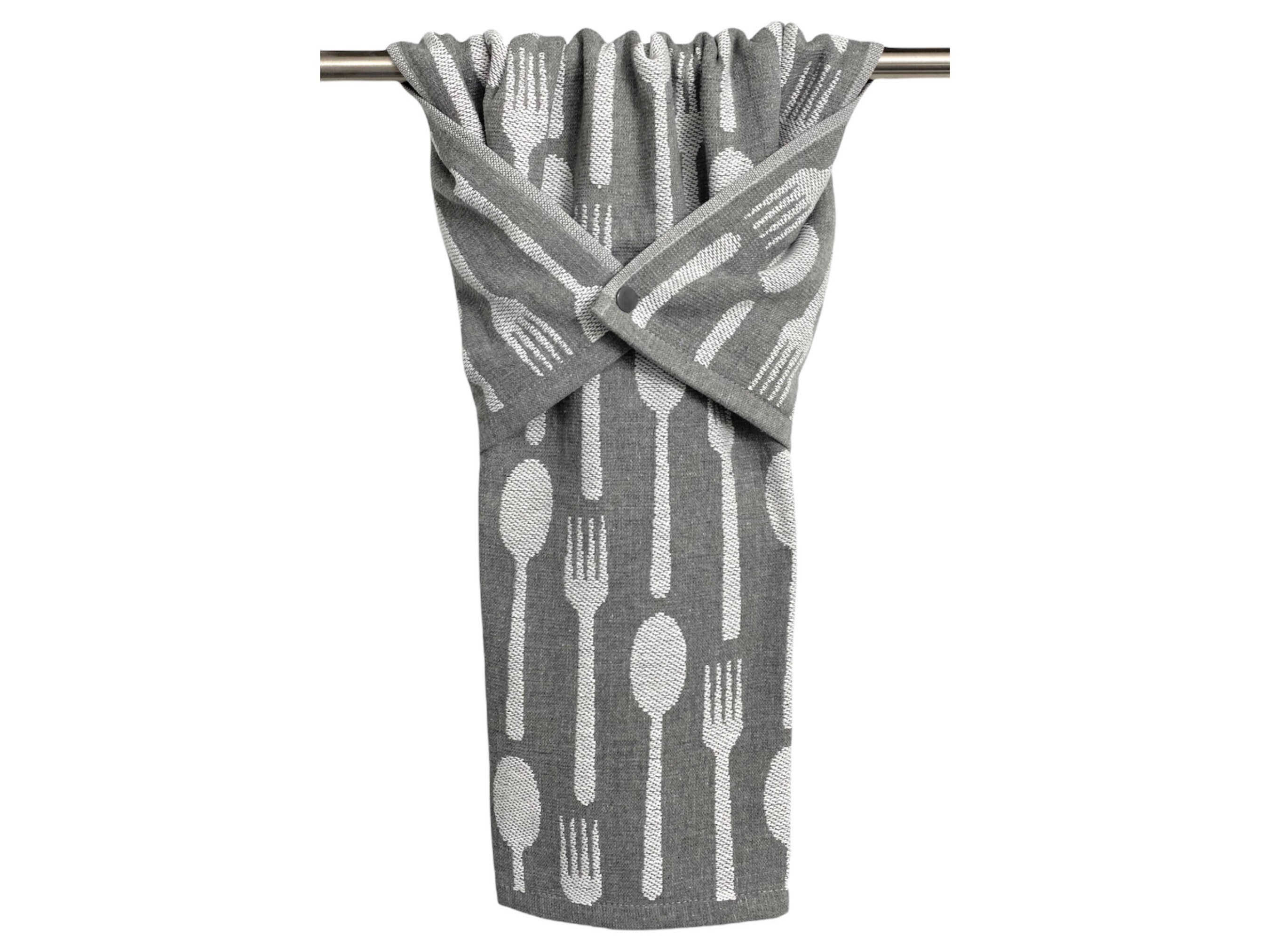Gray and White Kitchen Towel Stay Put Towel Dish Drying 