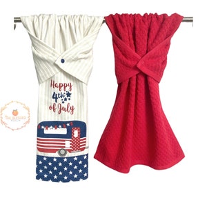 Patriotic kitchen towel, red white and blue dish towel, Patriotic kitchen decor , stay put towel, patriotic tea towel, dish drying towel