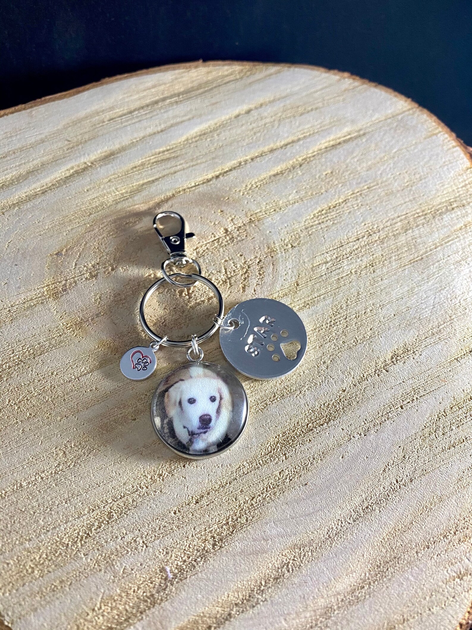 Pet key ring custom pet photo key ring animal lover Etsy