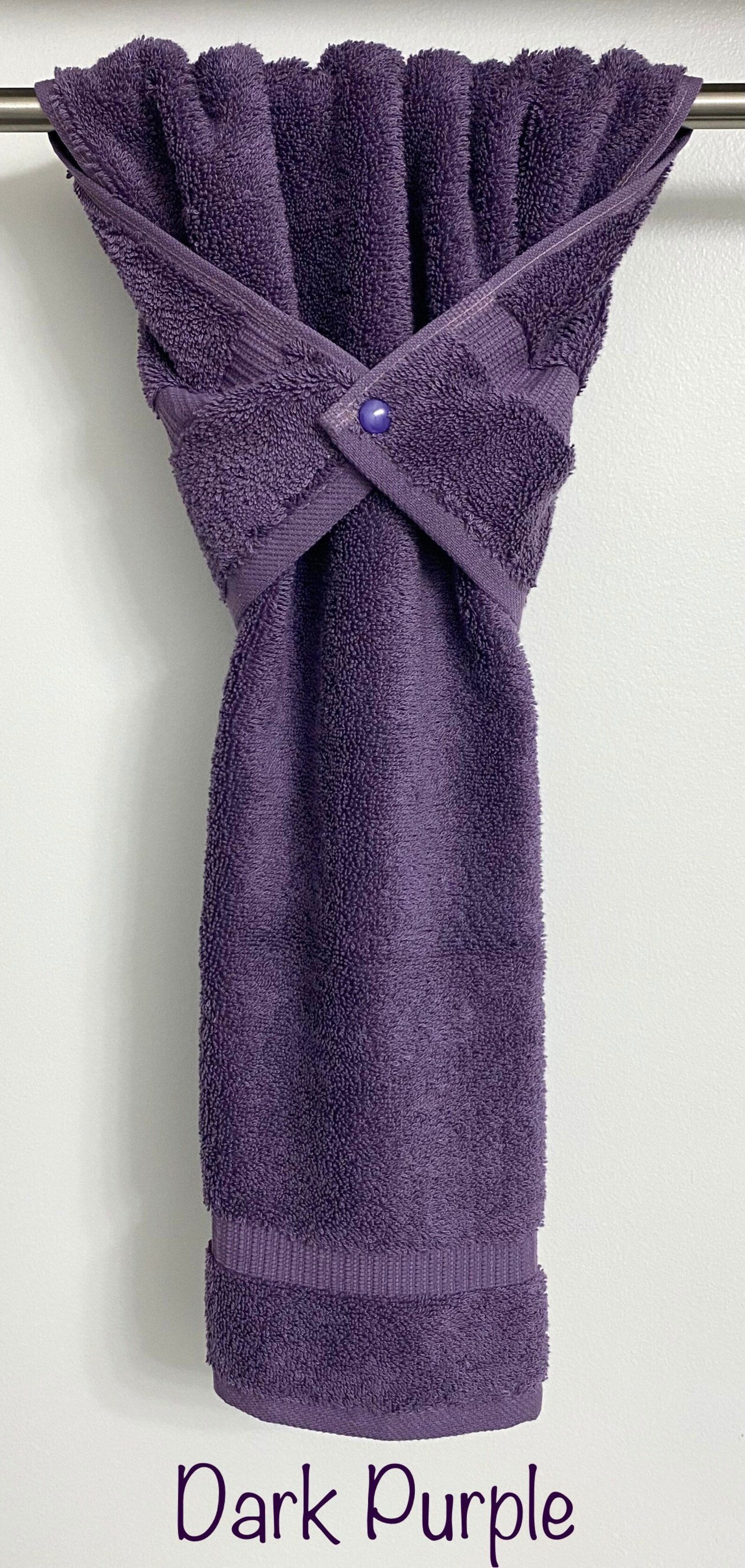 Purple Hanging Hand Towels Home Decor Hand Towel Bathroom Etsy