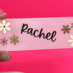 Marcador acrílico personalizado, marcador personalizado, marcador estético, marcador floral
