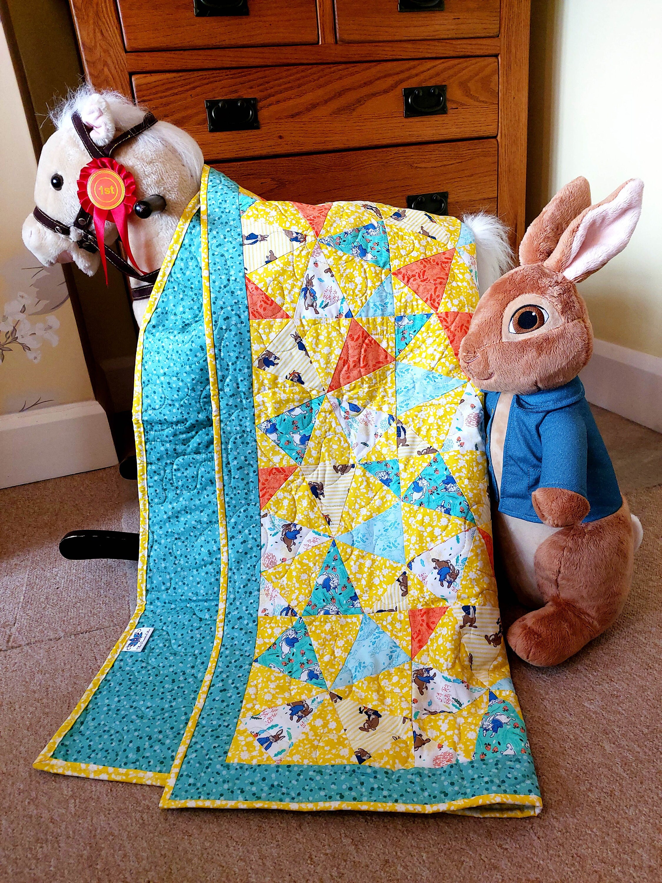 peter rabbit cot quilt