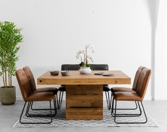 Melrose Square Fixed Top Reclaimed Wood Dining Table