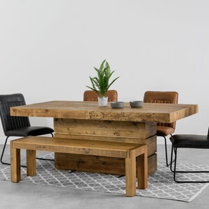 Melrose Fixed Top Reclaimed Wood Dining Table image 2