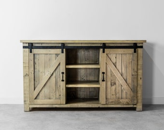 Provence Reclaimed Wood Sideboard With Siding Doors