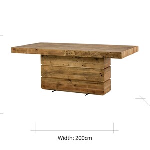 Melrose Fixed Top Reclaimed Wood Dining Table image 7