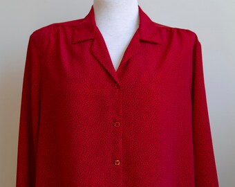 Vintage 80's Red Blouse