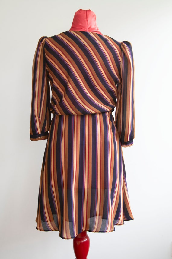 Vintage 80's striped dress - image 2