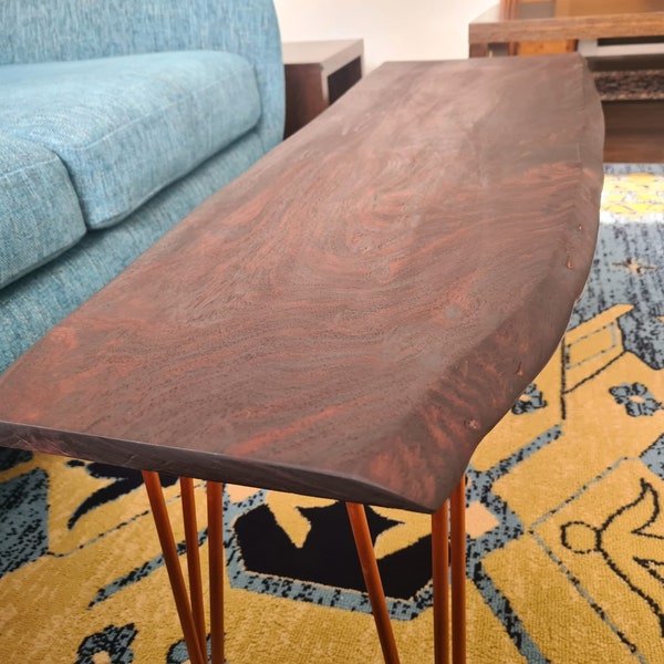 Live Edge Rosewood Coffee table - grain