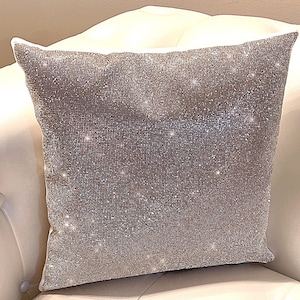 Clear Crystal Rhinestone Pillow Cover