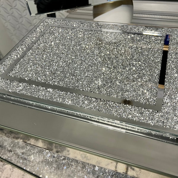 New! Crushed Diamond Glass Tray