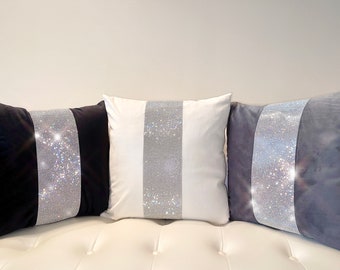 Glam Rhinestone Pillow Cover