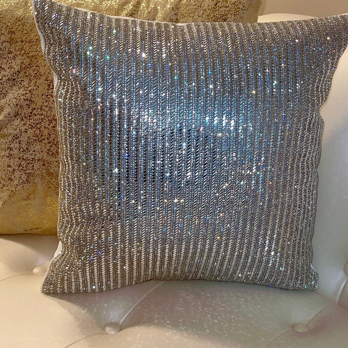 Crystal & Rhinestone Pillow Cover Etsy