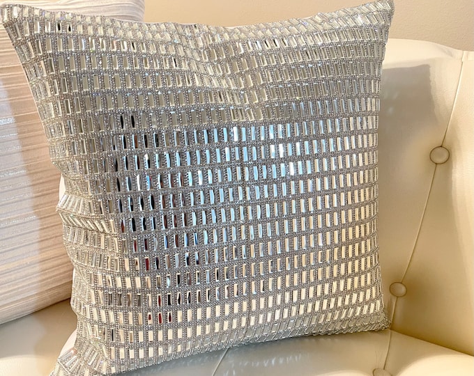Crystal Rhinestone Pillow Cover