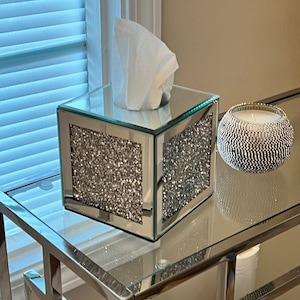 Crushed Diamond Tissue Box Holder