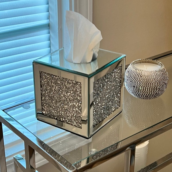 Crushed Diamond Tissue Box Holder