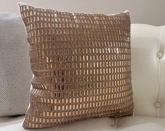 New! Topaz Crystal Rhinestone Pillow Cover