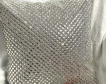 20x20” Rhinestone Pillow Cover