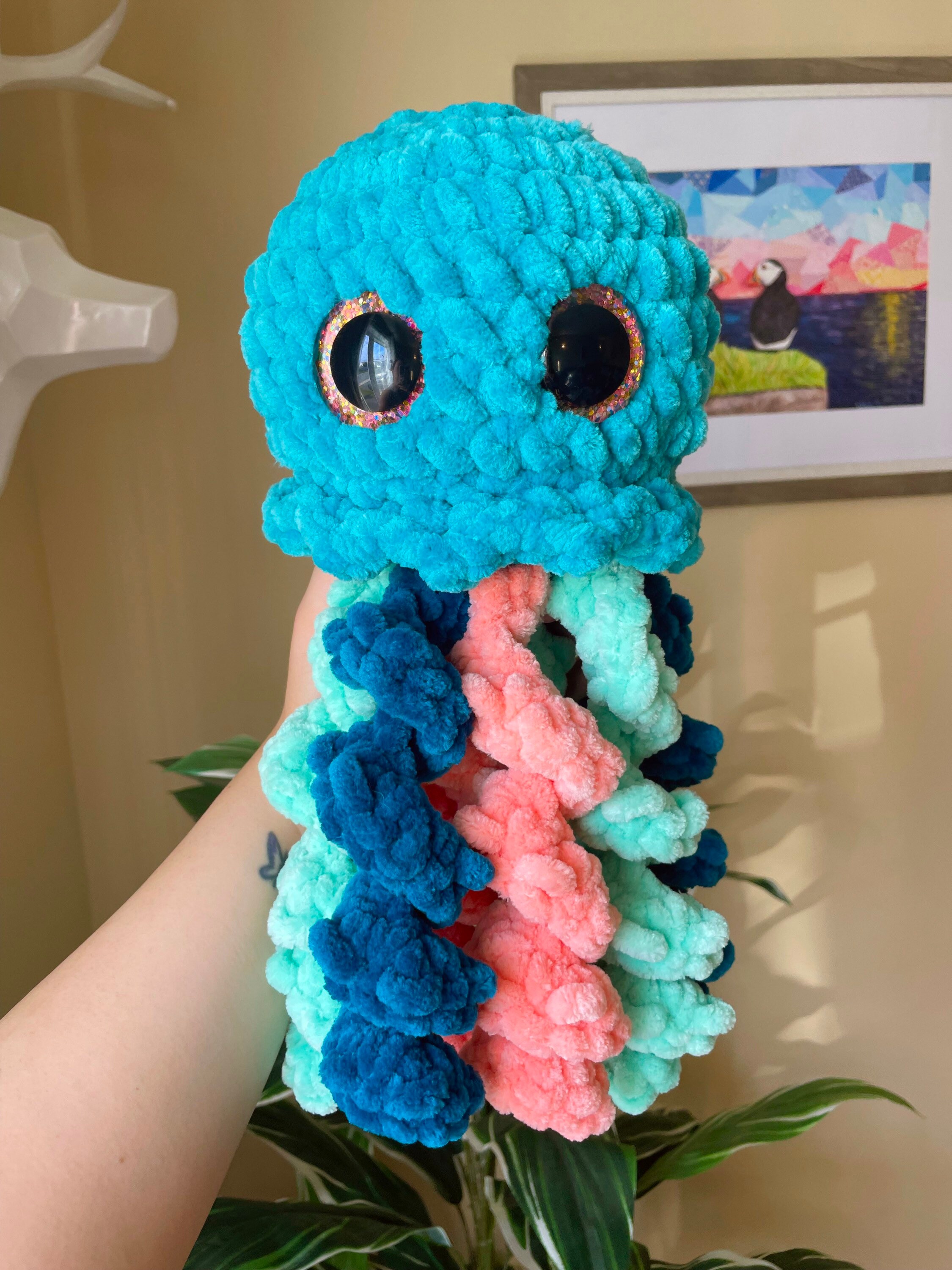 Crochet Jelly Fish Plushie Sea Animal 