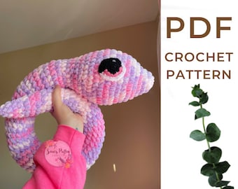 Crochet Snake PDF Pattern; Crochet Pattern; Amigurumi Pattern; Cartoon Snake Plushie Pattern; PDF Pattern Crochet; Stuffed Animal Crochet