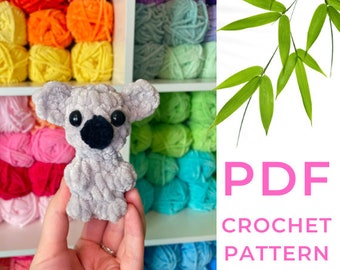 Wzór szydełkowy Baby Koala Amigurumi; cyfrowy wzór szydełkowy do pobrania