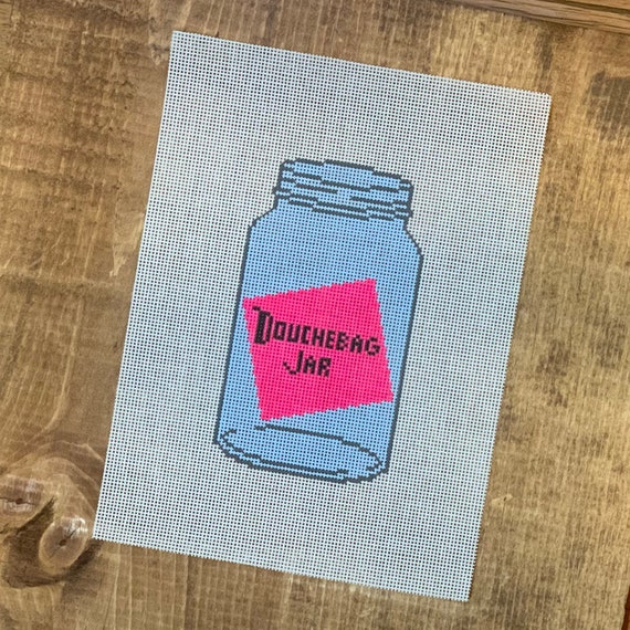 Preorder Douchebag Jar New Girl Hand Painted Needlepoint Etsy