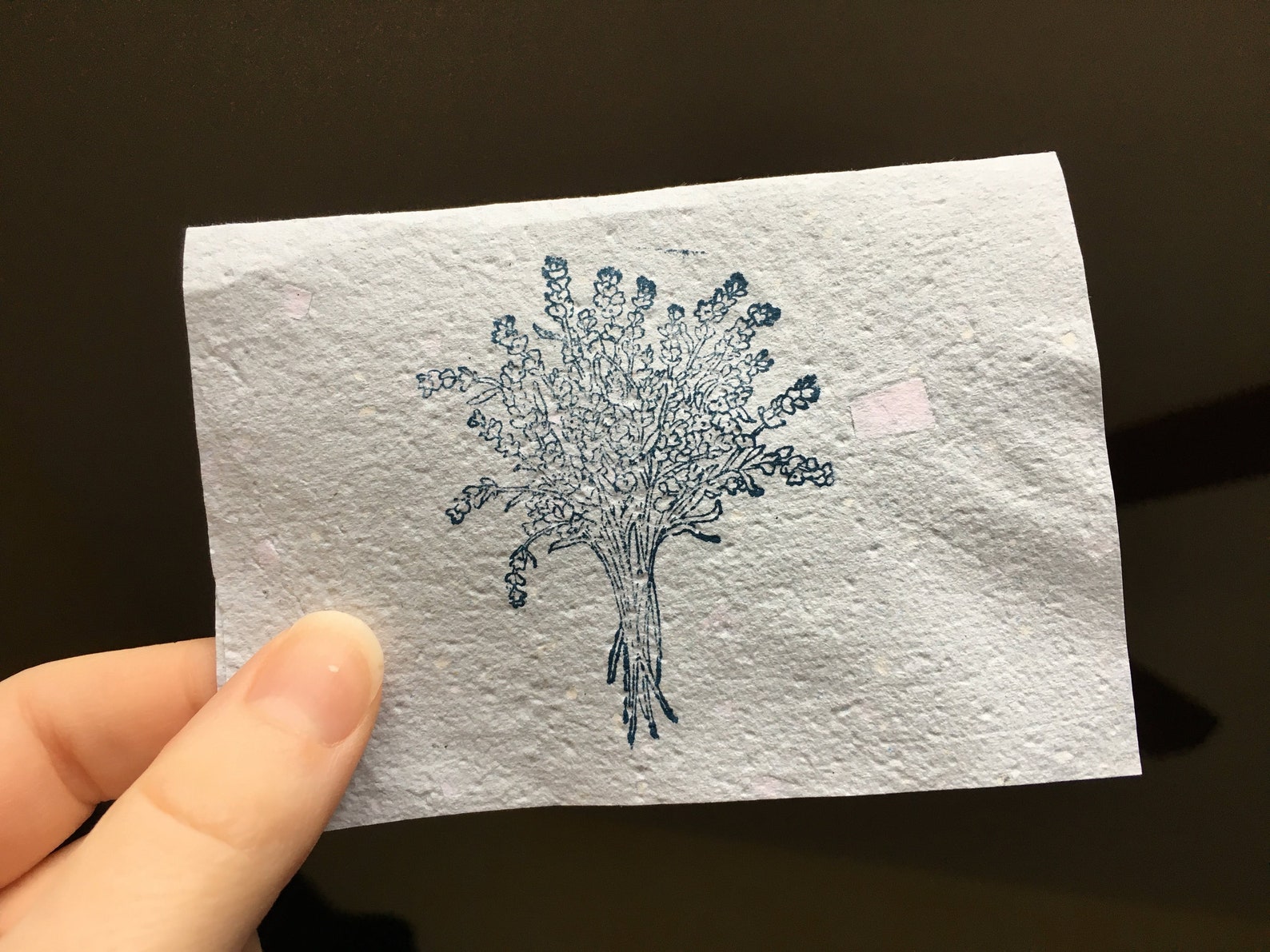 Homemade Recycled Paper Cards Bunch of Flowers Etsy