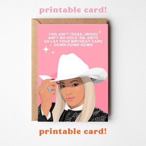 Dit is geen Texas Beyonce verjaardagskaart
