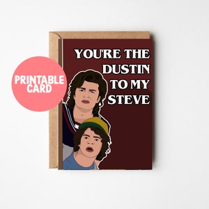 Tarjeta imprimible Descarga digital Dustin a mi Steve Card