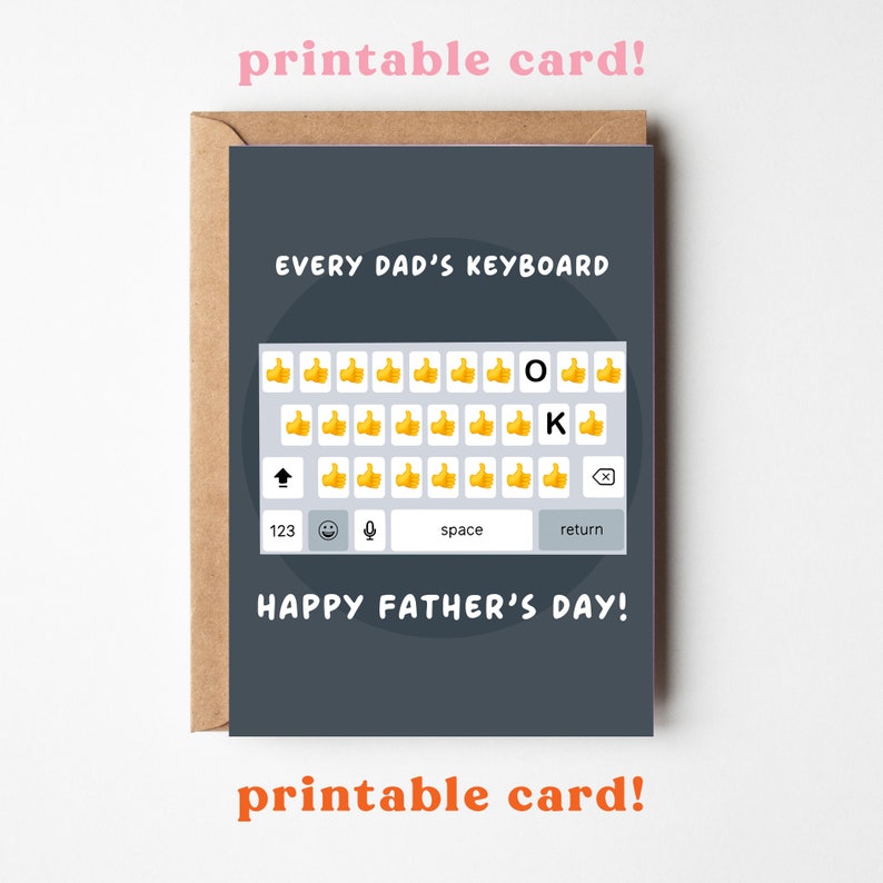 Every Dad's Keyboard Father's Day Card Technology - Etsy Australia