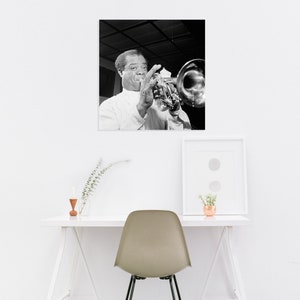 Porträt von Louis Armstrong, Carnegie Hall, New York Foto Poster - Instant Download Easy Print JPG-Datei zum Sammeln Druck Framing