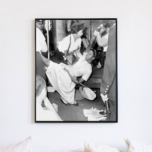 Juanita Sealy - Carried During Civil Rights Protest- Vintage Photo Poster - Instant Download Easy Print Collecting Printing Framing - 1963