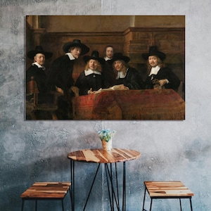 The Syndics, Rembrandt van Rijn, Printable Wall Art, Famous Artwork, Classic Fine Art, Instant Download, Rembrandt Painting