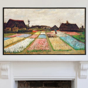 Vincent van Gogh&#39;s, Flower Beds in Holland, Samsung Frame TV Art, Fine Art, Instant Download, Van Gogh Painting, Art for TV Display