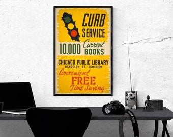 1930s Vintage Chicago Public Library Photo Poster - Instant Download Easy Print JPG File for Collecting Printing Framing