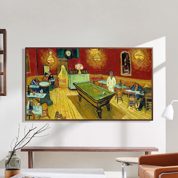 Vincent van Gogh's, The Night Café, Le café de nuit, Samsung Frame TV Art, Fine Art, Instant Download, Van Gogh Painting