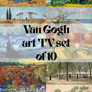 Samsung Frame TV Art, Van Gogh Art, Frame TV Bundle, Vintage Wall Art, Set of 10, Colorful Wall Art, Digital DOWNLOAD, Digital Art for Tv