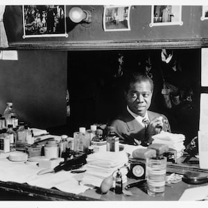 Porträt von Louis Armstrong, Carnegie Hall, New York Foto Poster - Instant Download Easy Print JPG-Datei zum Sammeln Druck Framing
