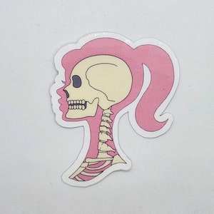 Skeleton Doll Silhouette Sticker