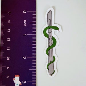 Rod of Asclepius Scalpel sticker