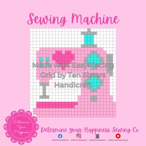 Sewing Machine Quilt Pattern comes w/ 6-panels of EasyPiecing Grid by Ten Sisters Handicraft Printed Interfacing, Grid Quilting Sewing Grid