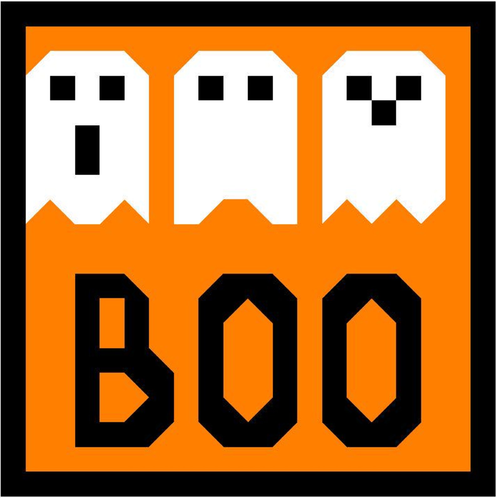 Halloween BOO Table Runner PDF Pattern, Printable Pattern, Instant ...