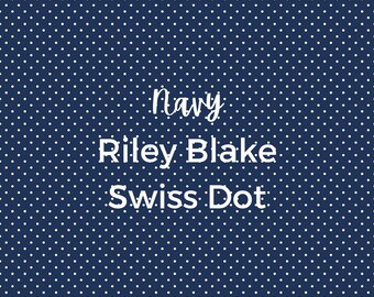 SWISS DOTS FABRIC/Navy Blue/Riley Blake