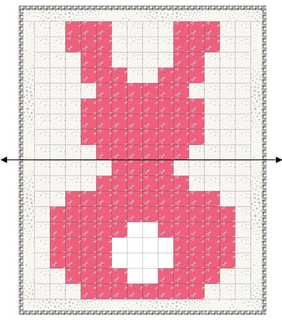 Rabbit Grid Pattern FREE Bunny Pattern 2 Panel With Purchase Easypiecing Grid From Ten ...